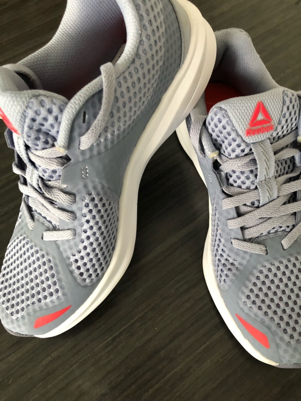 Reebok Gray Mesh Athletic Sneakers
